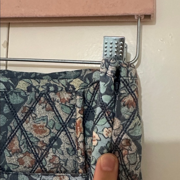 New Free People Darla Quilted Mini Skirt Blue Size 6 - Picture 5 of 11